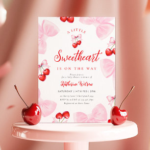 Cherry Sweetheart Baby Shower Invitation