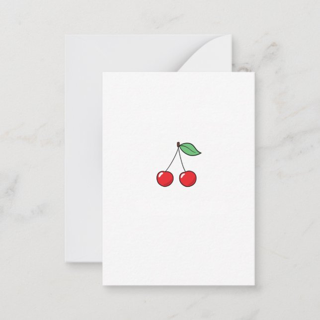 Cherry theme, cherry design card (Front)