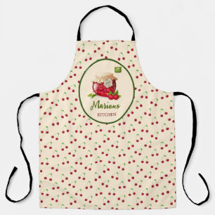 Cherry Themed Custom Kitchen Apron