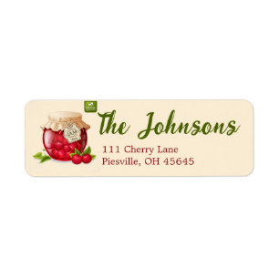 Cherry Themed Return Address Labels