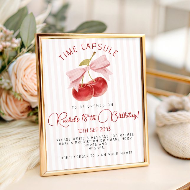 Cherry Time Capsule Table Sign (Creator Uploaded)