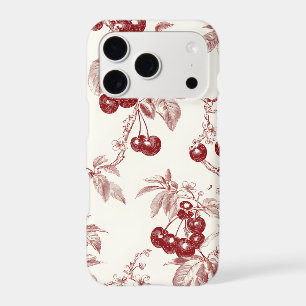 Cherry Toile iPhone Case French Toile de Jouy