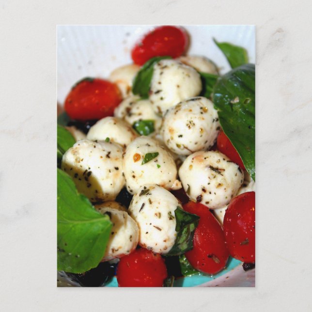 Cherry Tomato and Mozzarella Salad Postcard (Front)
