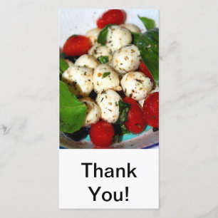 Cherry Tomato and Mozzarella Salad Thank You Card