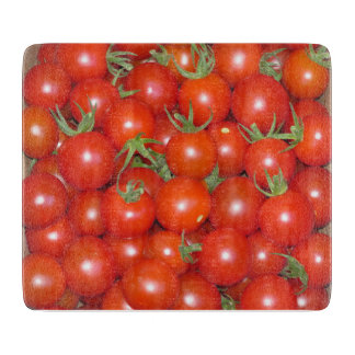 Cherry Tomato Harvest Glass Cutting Board