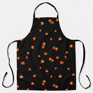 Cherry tomatoes illustration. Watercolor seamless  Apron