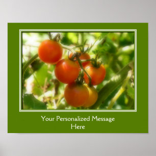 Cherry Tomatoes On The Vine Personalised Poster