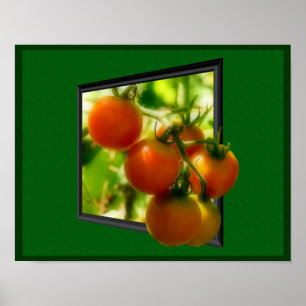 Cherry Tomatoes Out Of Frame Nature Poster Print