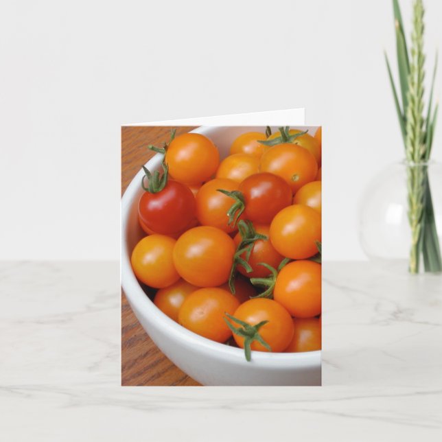 Cherry Tomatoes Photograph greeting cards (Front)
