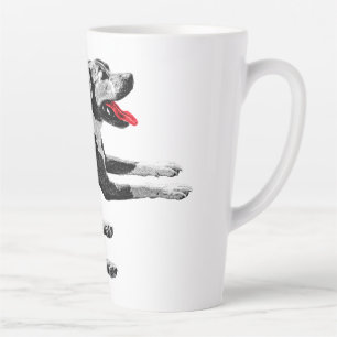 Cherry Tongue Lounge—Pitbull Mix Latte Mug