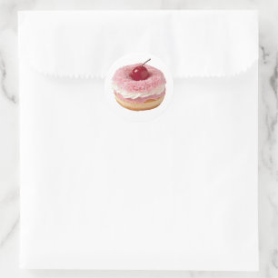 Cherry-Topped Coconut Delight Art Classic Round Sticker