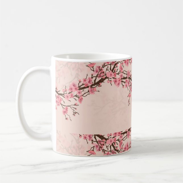 Cherry Tree Blossom - Sakura Branch Coffee Mug (Left)