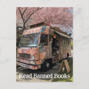 Cherry Tree Book Travelling Store Read Banned Book Postcard