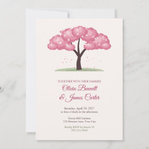 Cherry Tree in Bloom Spring Wedding Invitation