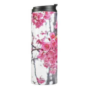 Cherry tree in bloom thermal tumbler
