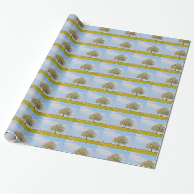 Cherry Tree In Spring Wrapping Paper (Unrolled)