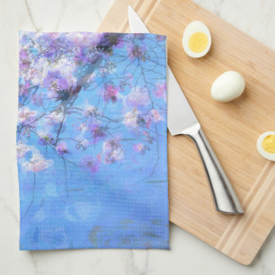 Cherry Tree Photo Painting Kitchen Towel