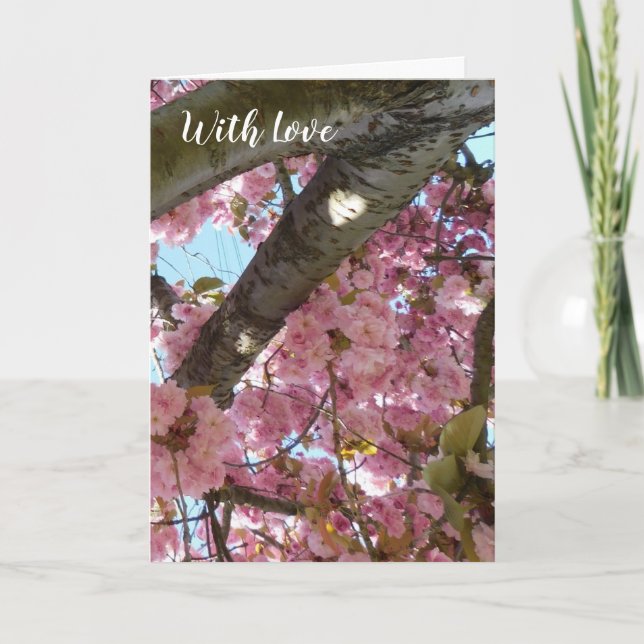 Cherry Tree Sunshine Heart Card (Front)
