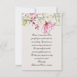“Cherry Tree” Wedding Thank You Card