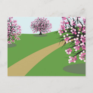 Cherry Trees Postcard