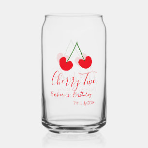 Cherry two 2nd birthday red cherry kids simple can glass