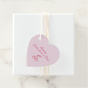 Cherry Valentines Day Pink  Favour Tags