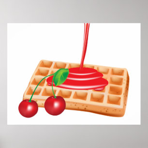 Cherry Waffles Poster