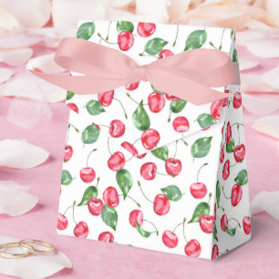 Cherry Watercolor Pattern Favour Box