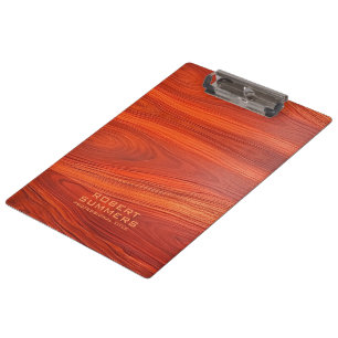 Cherry Wood Custom Typography Clipboard