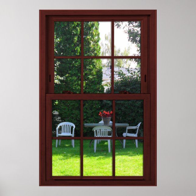 Cherry Wood Picture Backyard View Poster (Front)