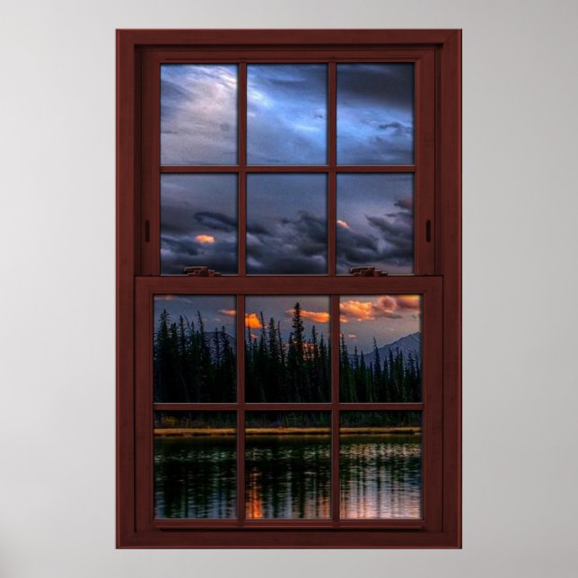 Cherry Wood Picture Window Scenery View 1 of 3 Poster (Front)