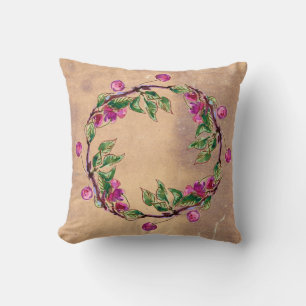 Cherry Wreath by Alexandra Cook Cushion