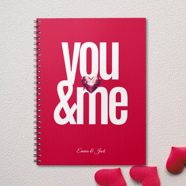 Cherry You & Me Personalised Pink Valentine's Day  Notebook (Cherry You & Me Personalized Pink Valentine's Day Notebook)