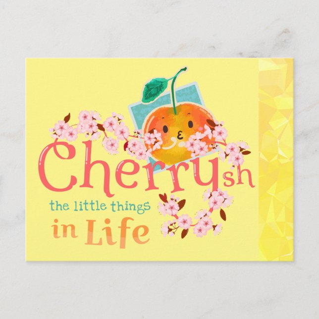 Cherrysh the Little Things in Life - Punny Garden  Postcard (Front)