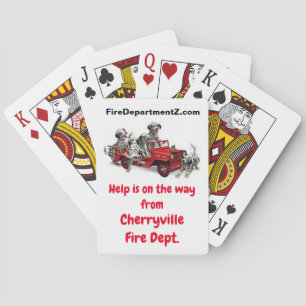 Cherryville Fire Dept. Dalmation Firefighters Playing Cards