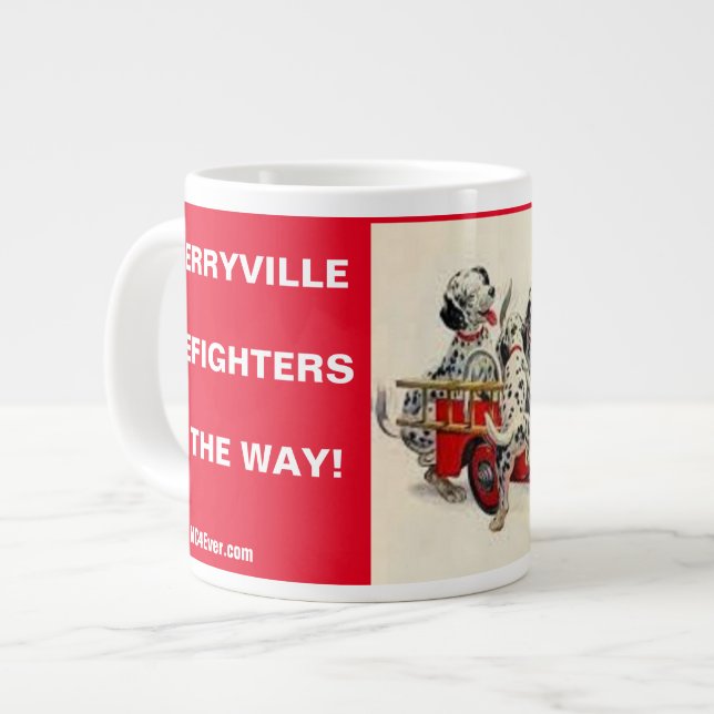 Cherryville Firefighters On The Way Giant Coffee M Large Coffee Mug (Front Left)