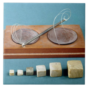 Chert weights and copper balance, Mohenjodaro, 230 Ceramic Tile