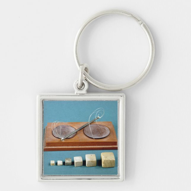 Chert weights and copper balance, Mohenjodaro, 230 Key Ring (Front)