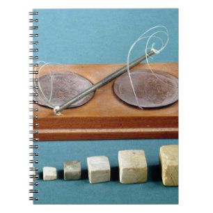 Chert weights and copper balance, Mohenjodaro, 230 Notebook