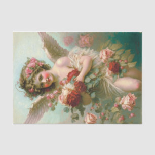 Cherub and Roses Tissue Paper