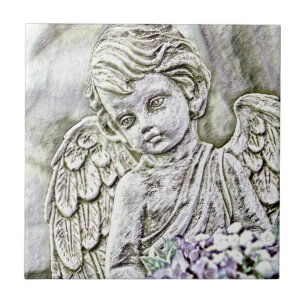 Cherub Angel Ceramic Tile