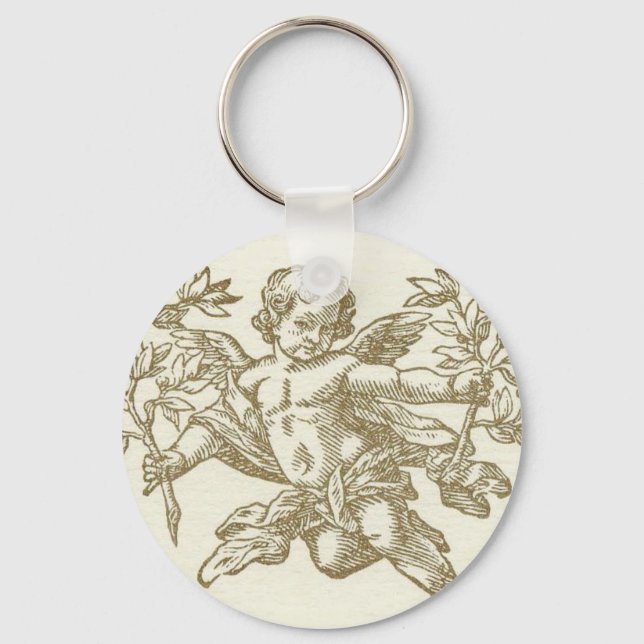 Cherub Angel (cream) Keychain (Front)
