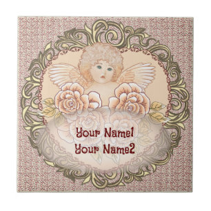 Cherub Angel Heart  Ceramic Tile