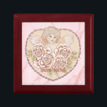 Cherub Angel Heart Gift Box<br><div class="desc">Cherub Angel Heart gift box, apparel, t-shirts, gifts by ArtMuvz Illustration. TO PERSONALIZE add your name or add text instead. Customise this Cherub Angel Heart gift box to make it uniquely yours or to give as a personalised gift</div>