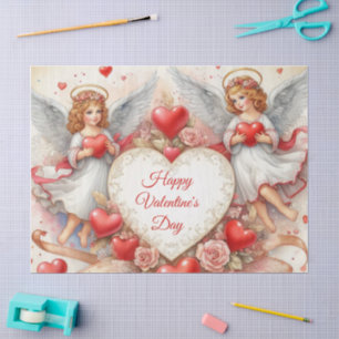 Cherub Angels Valentines Day Tissue Paper