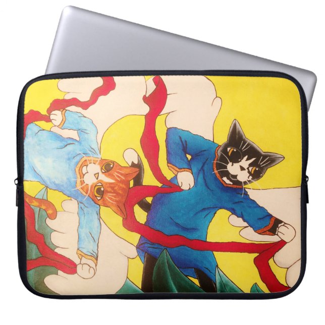 Cherub Cats Laptop Sleeve (Front)