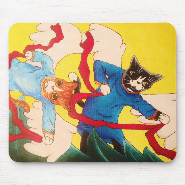 Cherub Cats Mouse Pad (Front)