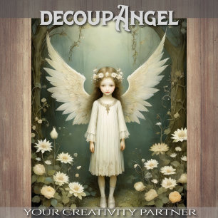 Cherub Doll - Decoupage -  Tissue Paper