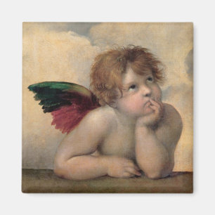 Cherub from Sistine Madonna by Raphael Magnet