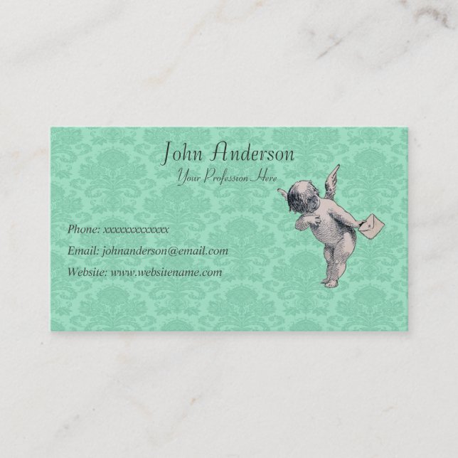 Cherub Messenger and Wallpaper Business Card (Front)